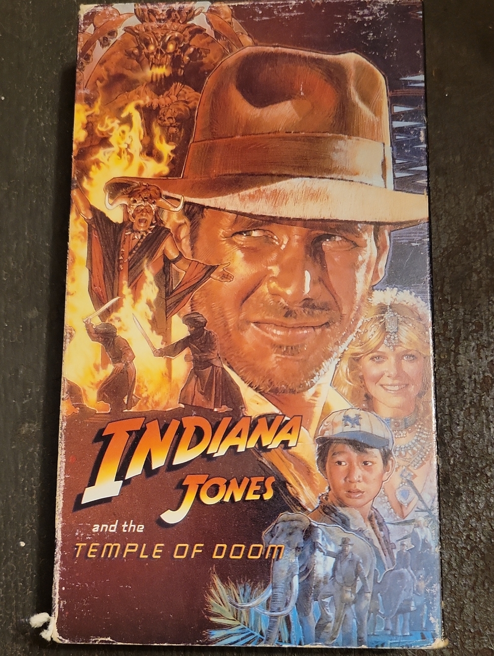 Indiana Jones Temple of Doom VHS Movie - Brown Adventure Artwork